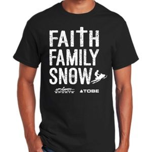 Faith Family Snow tee shirt